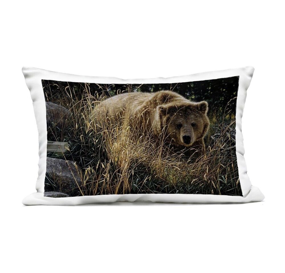 Grizzly Bear Decorative Throw Pillow - Stupell Industries - 14 x 7 x 20
